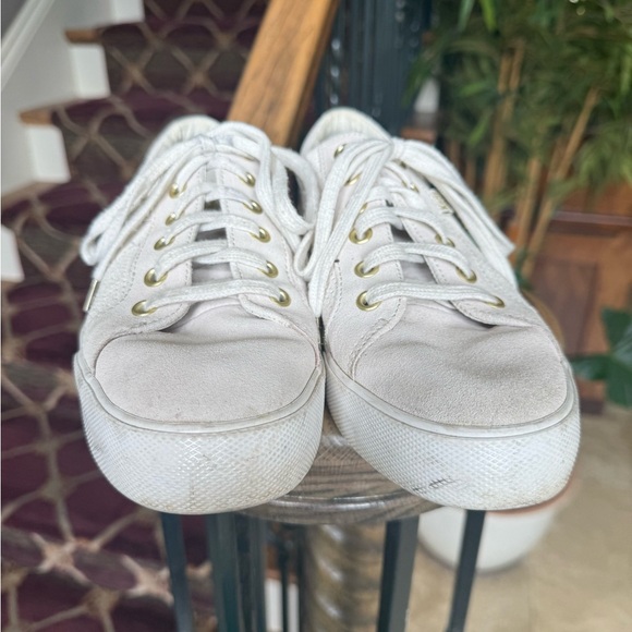 KEDS ladies JUMPKICK perforated low top sneaker beige/suede 9.5 WH65063 - Picture 2 of 11